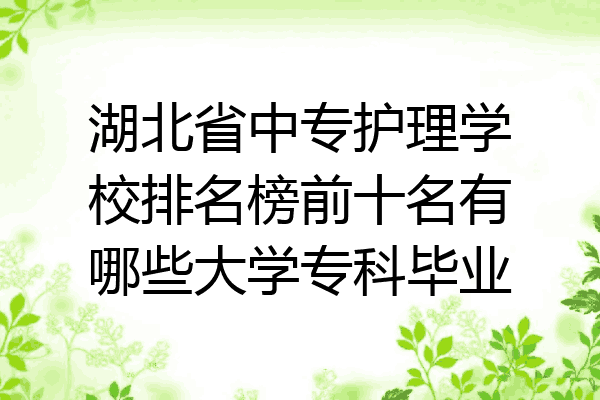 湖北省中专护理学校排名榜前十名有哪些大学专科毕业
