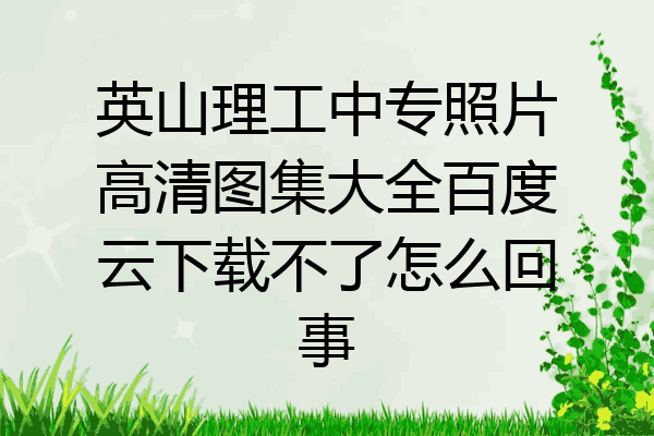 英山理工中专照片高清图集大全百度云下载不了怎么回事