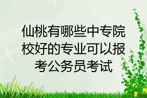 仙桃有哪些中专院校好的专业可以报考公务员考试