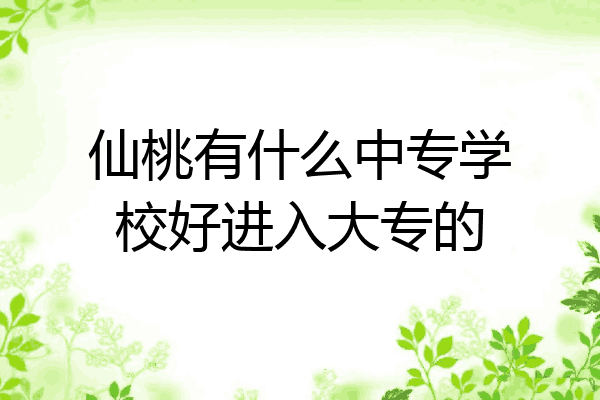 仙桃有什么中专学校好进入大专的