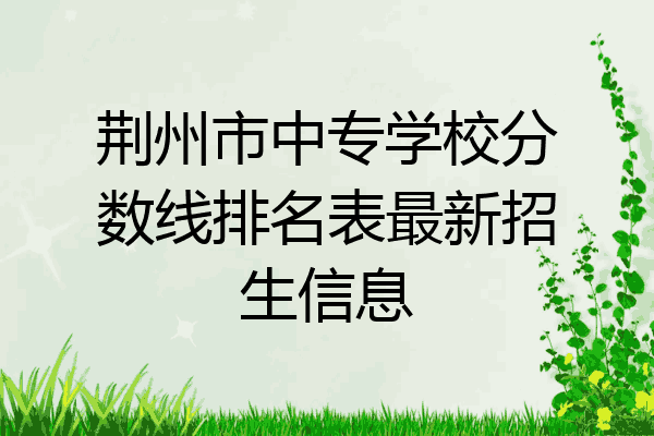 荆州市中专学校分数线排名表最新招生信息