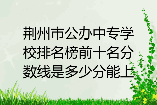 荆州市公办中专学校排名榜前十名分数线是多少分能上