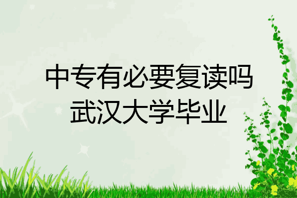 中专有必要复读吗武汉大学毕业
