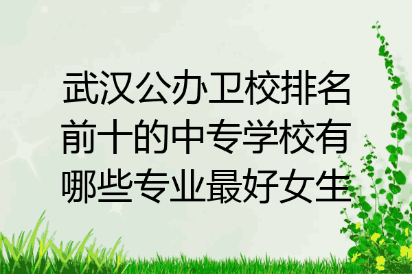 武汉公办卫校排名前十的中专学校有哪些专业最好女生