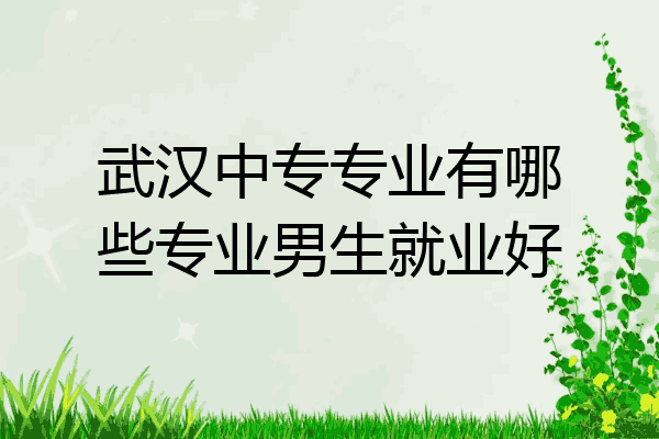 武汉中专专业有哪些专业男生就业好