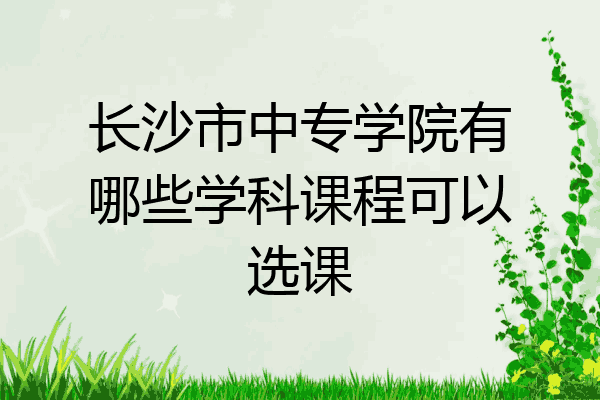长沙市中专学院有哪些学科课程可以选课