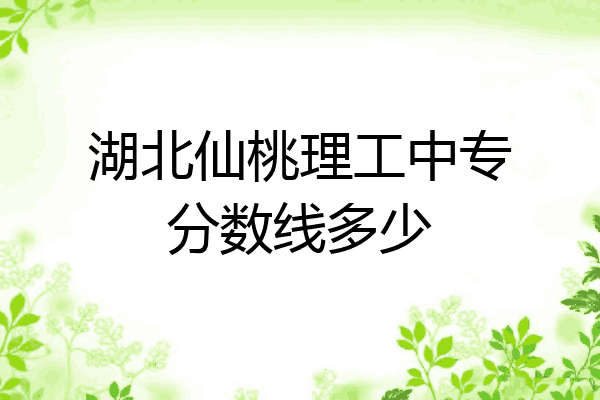 湖北仙桃理工中专分数线多少