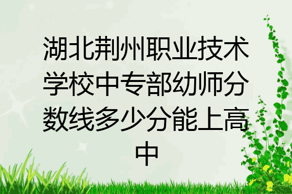 湖北荆州职业技术学校中专部幼师分数线多少分能上高中