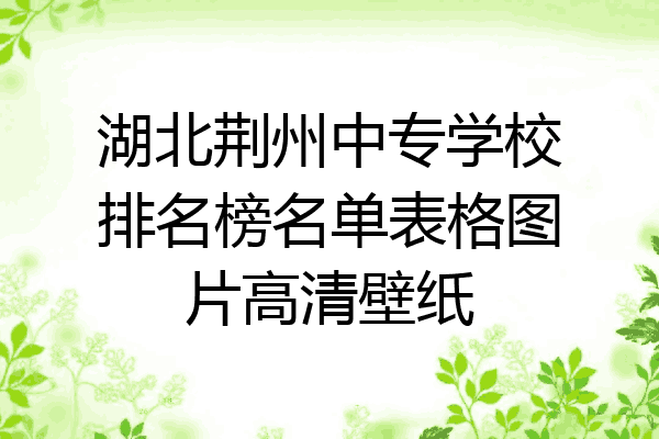 湖北荆州中专学校排名榜名单表格图片高清壁纸