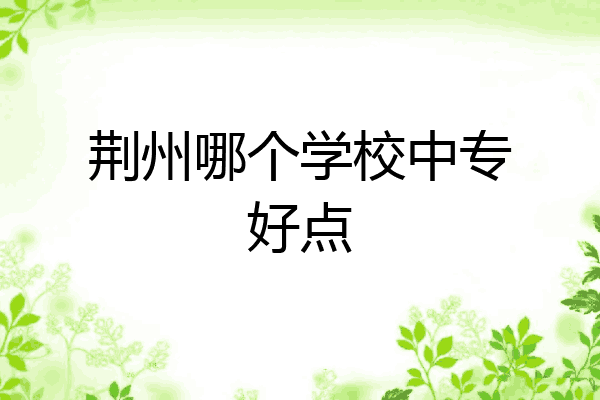 荆州哪个学校中专好点