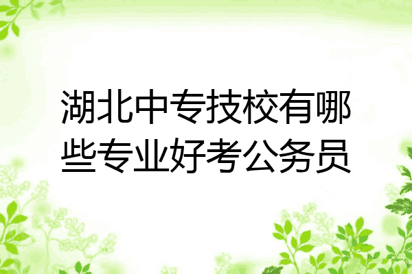 湖北中专技校有哪些专业好考公务员