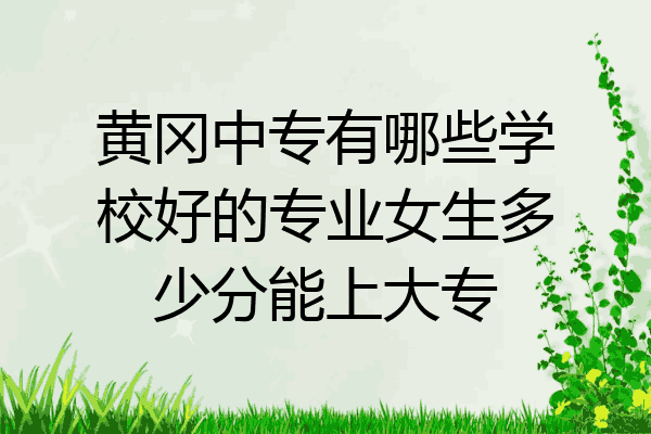 黄冈中专有哪些学校好的专业女生多少分能上大专