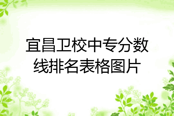 宜昌卫校中专分数线排名表格图片