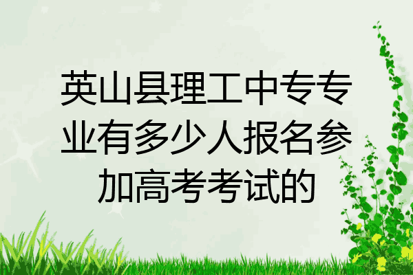 英山县理工中专专业有多少人报名参加高考考试的