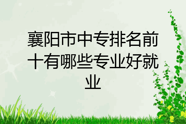 襄阳市中专排名前十有哪些专业好就业
