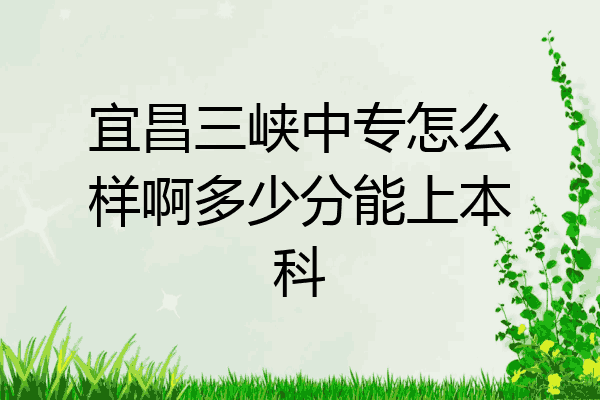 宜昌三峡中专怎么样啊多少分能上本科