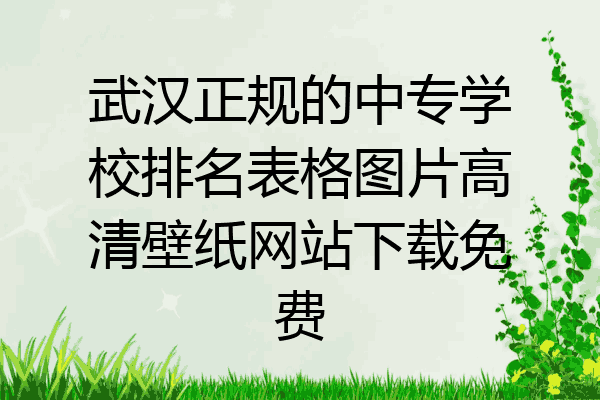 武汉正规的中专学校排名表格图片高清壁纸网站下载免费