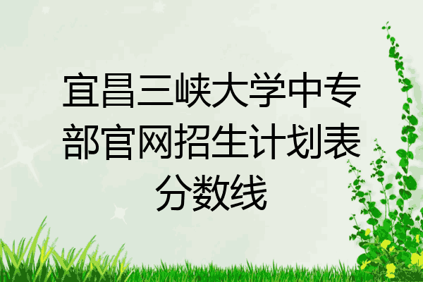 宜昌三峡大学中专部官网招生计划表分数线