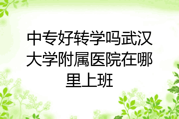 中专好转学吗武汉大学附属医院在哪里上班