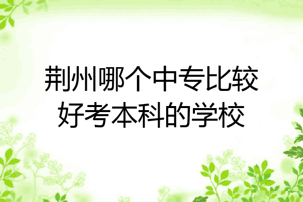 荆州哪个中专比较好考本科的学校