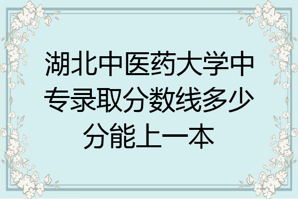 湖北中医药大学中专录取分数线多少分能上一本