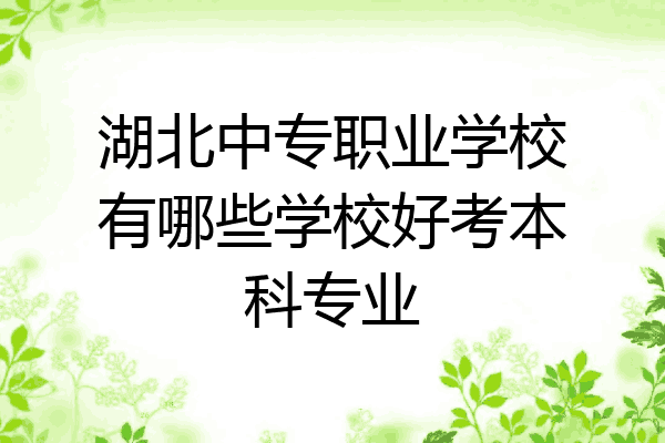 湖北中专职业学校有哪些学校好考本科专业