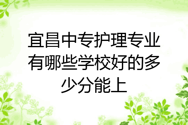宜昌中专护理专业有哪些学校好的多少分能上
