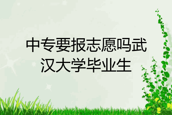 中专要报志愿吗武汉大学毕业生