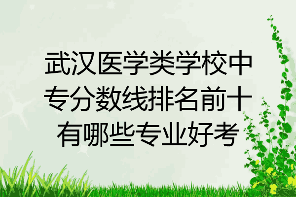 武汉医学类学校中专分数线排名前十有哪些专业好考