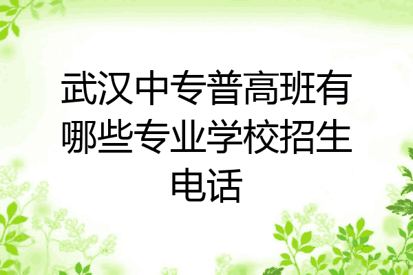 武汉中专普高班有哪些专业学校招生电话