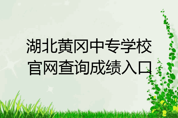 湖北黄冈中专学校官网查询成绩入口