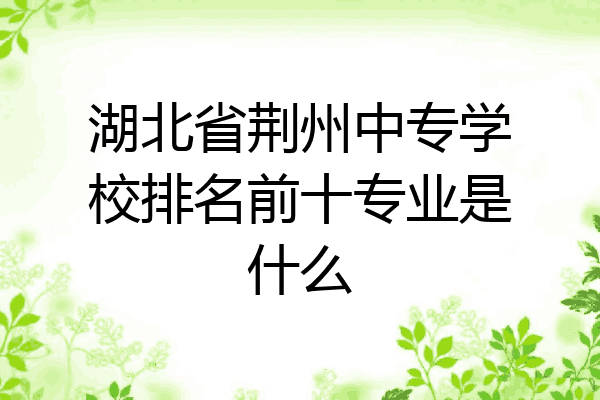 湖北省荆州中专学校排名前十专业是什么