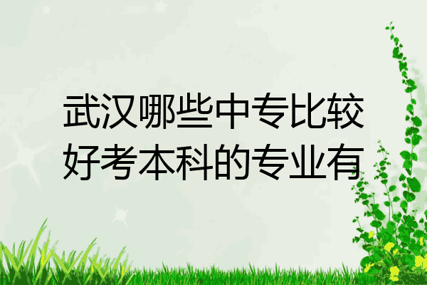 武汉哪些中专比较好考本科的专业有