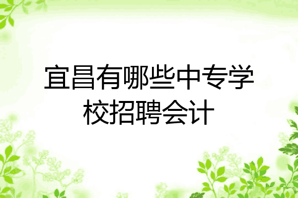 宜昌有哪些中专学校招聘会计