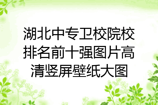 湖北中专卫校院校排名前十强图片高清竖屏壁纸大图