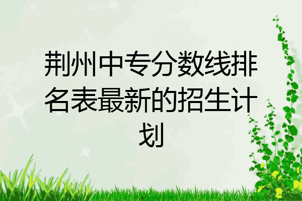 荆州中专分数线排名表最新的招生计划