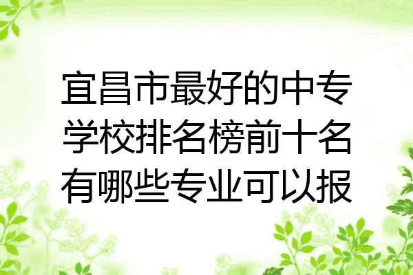 宜昌市最好的中专学校排名榜前十名有哪些专业可以报