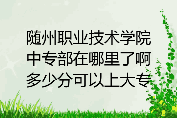 随州职业技术学院中专部在哪里了啊多少分可以上大专