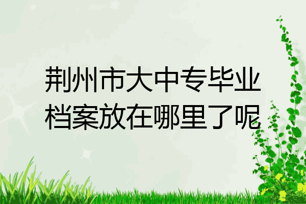 荆州市大中专毕业档案放在哪里了呢