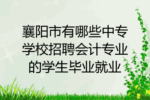 襄阳市有哪些中专学校招聘会计专业的学生毕业就业