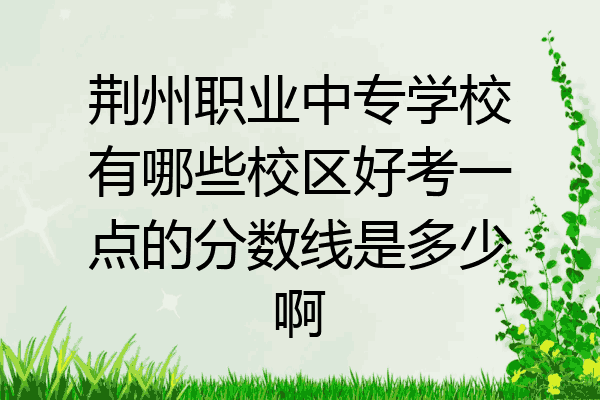 荆州职业中专学校有哪些校区好考一点的分数线是多少啊