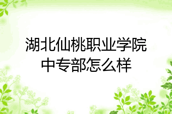 湖北仙桃职业学院中专部怎么样