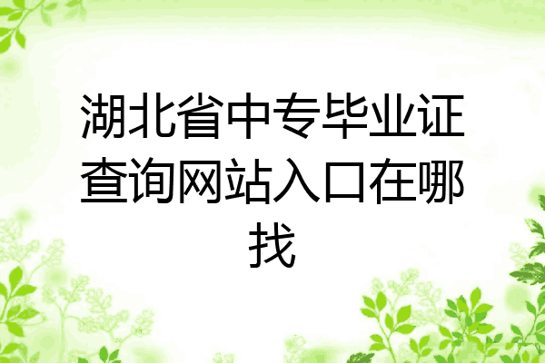 湖北省中专毕业证查询网站入口在哪找