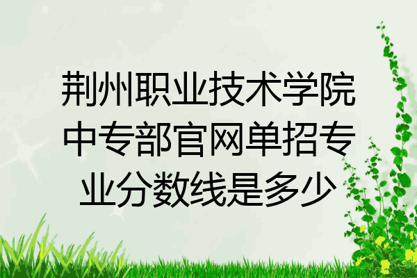 荆州职业技术学院中专部官网单招专业分数线是多少