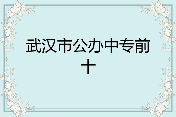 武汉市公办中专前十