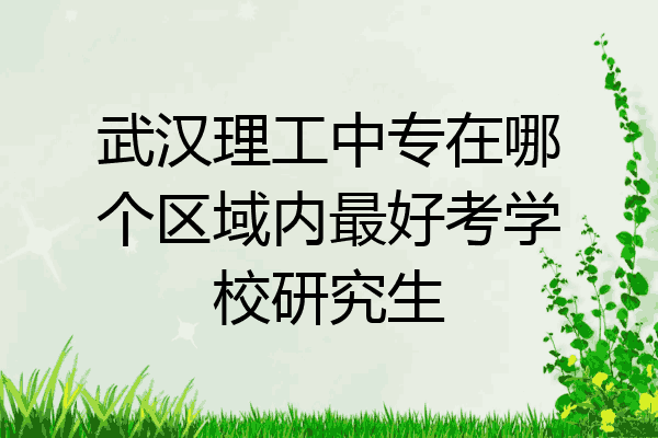 武汉理工中专在哪个区域内最好考学校研究生