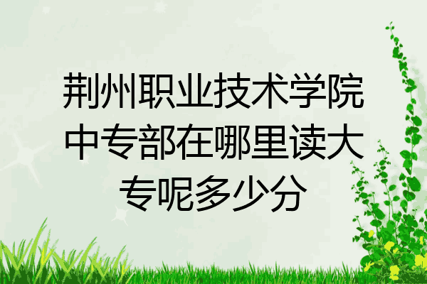 荆州职业技术学院中专部在哪里读大专呢多少分