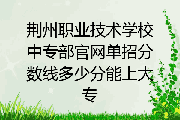 荆州职业技术学校中专部官网单招分数线多少分能上大专