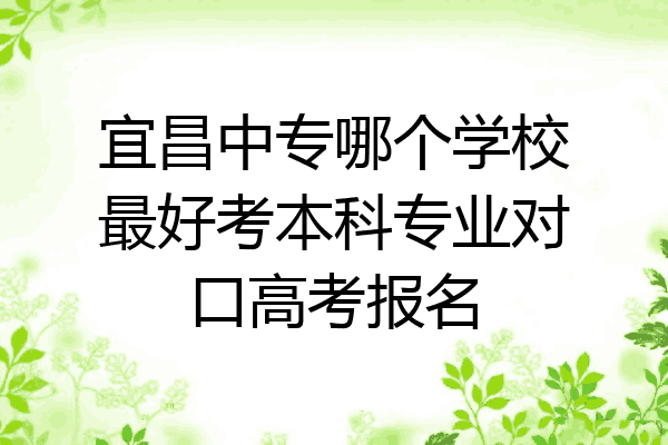 宜昌中专哪个学校最好考本科专业对口高考报名