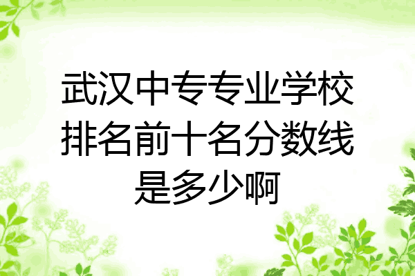 武汉中专专业学校排名前十名分数线是多少啊